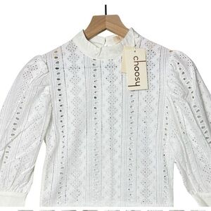 Choosy White Eyelet Lace Top